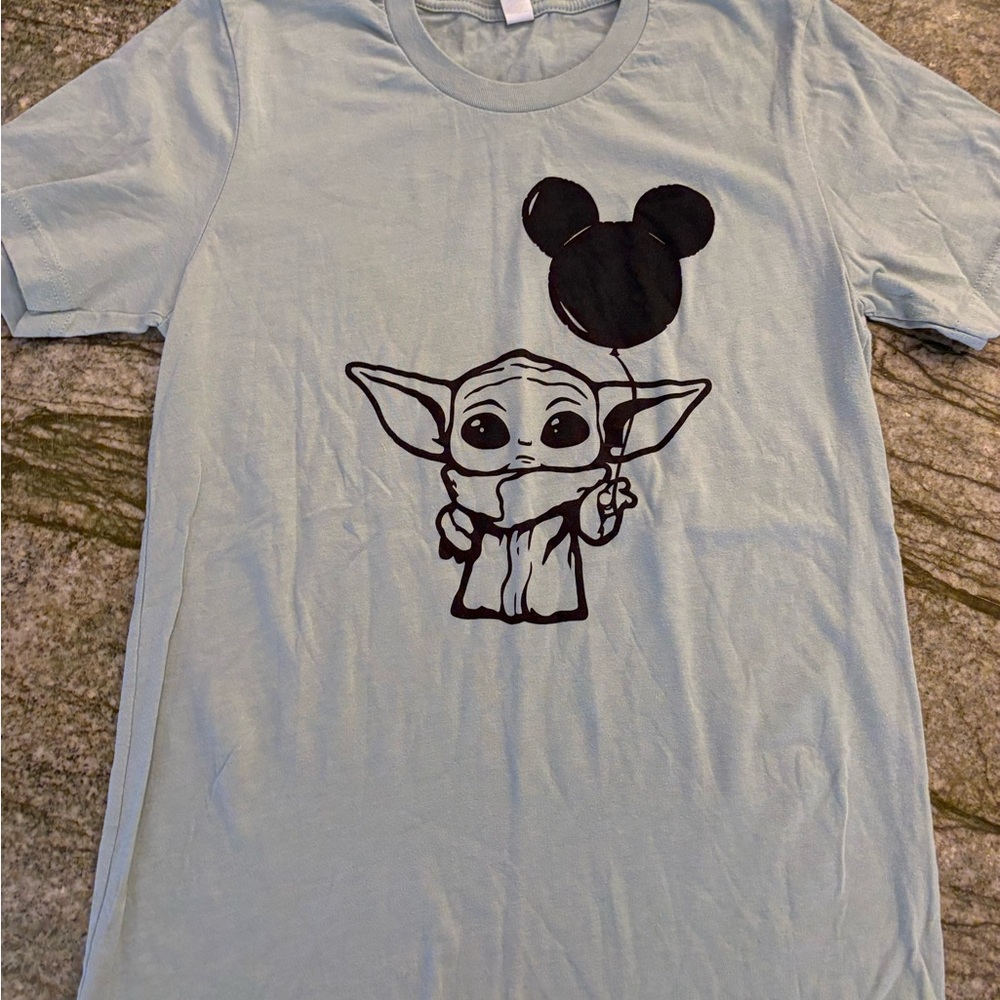 Adult Star Wars Baby Yoda Graphic T-Shirt - Light Seafoam green